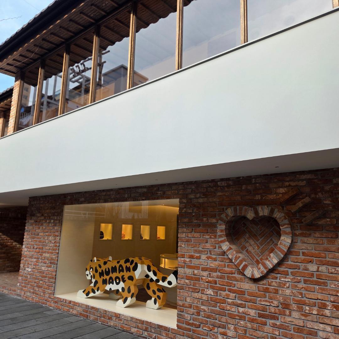 韓国 狎鴎亭限定 HUMAN MADE ハート型 パスケース ポーチ パープル