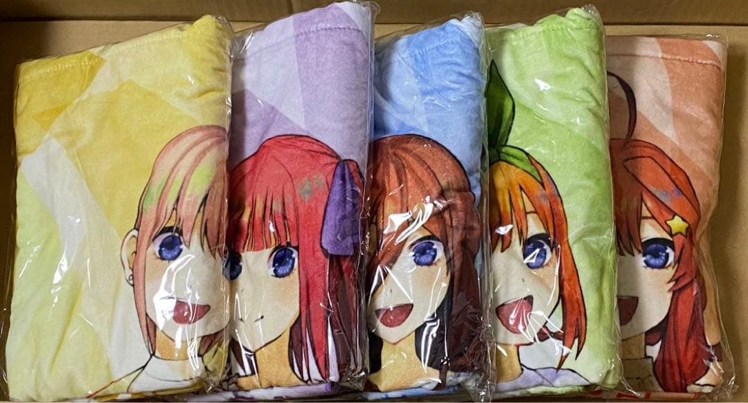 五等分の花嫁ff きゃにめ 限定　バスタオル　一花 二乃 三玖 四葉 五月　5枚