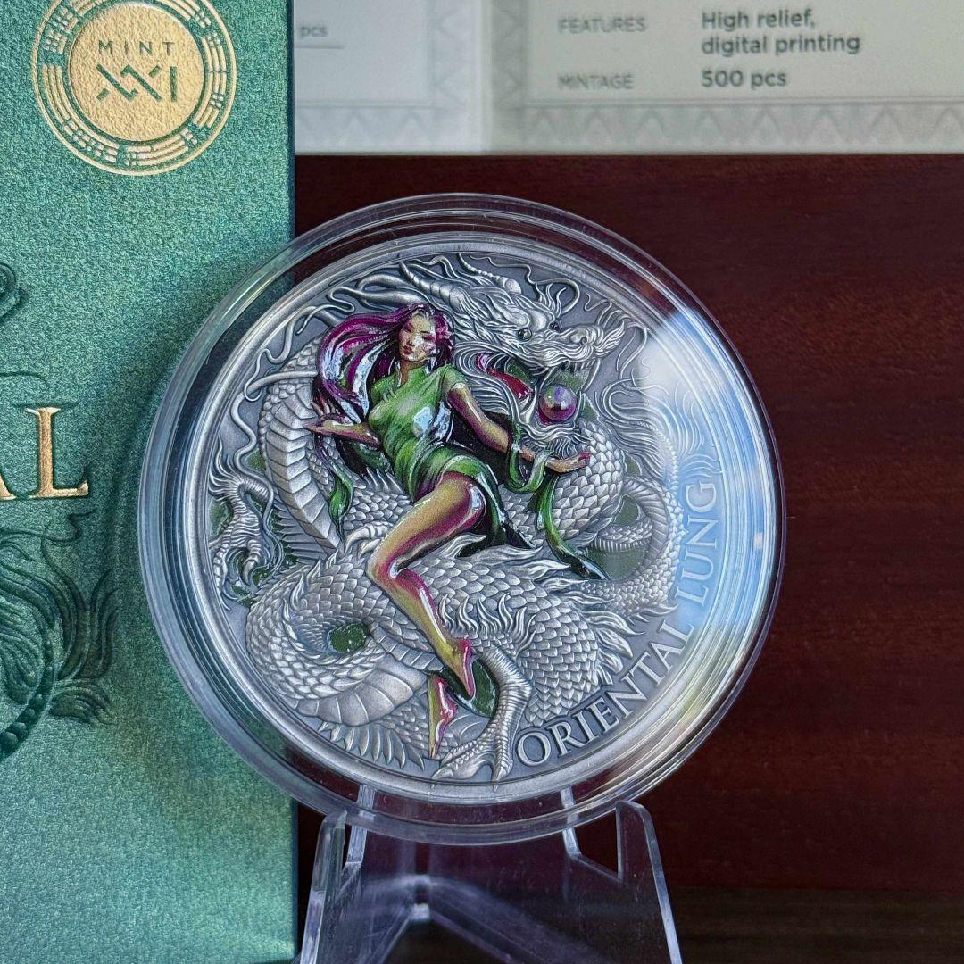 オリエンタル・ラング ドラゴン学 2オンス 銀貨 CFA カメルーン 2024