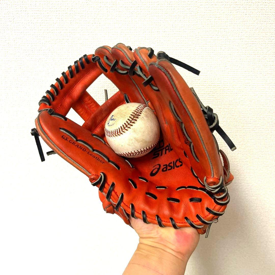 887 アシックス ゴールドステージ 型抜群 即戦力 硬式 内野手用グローブ