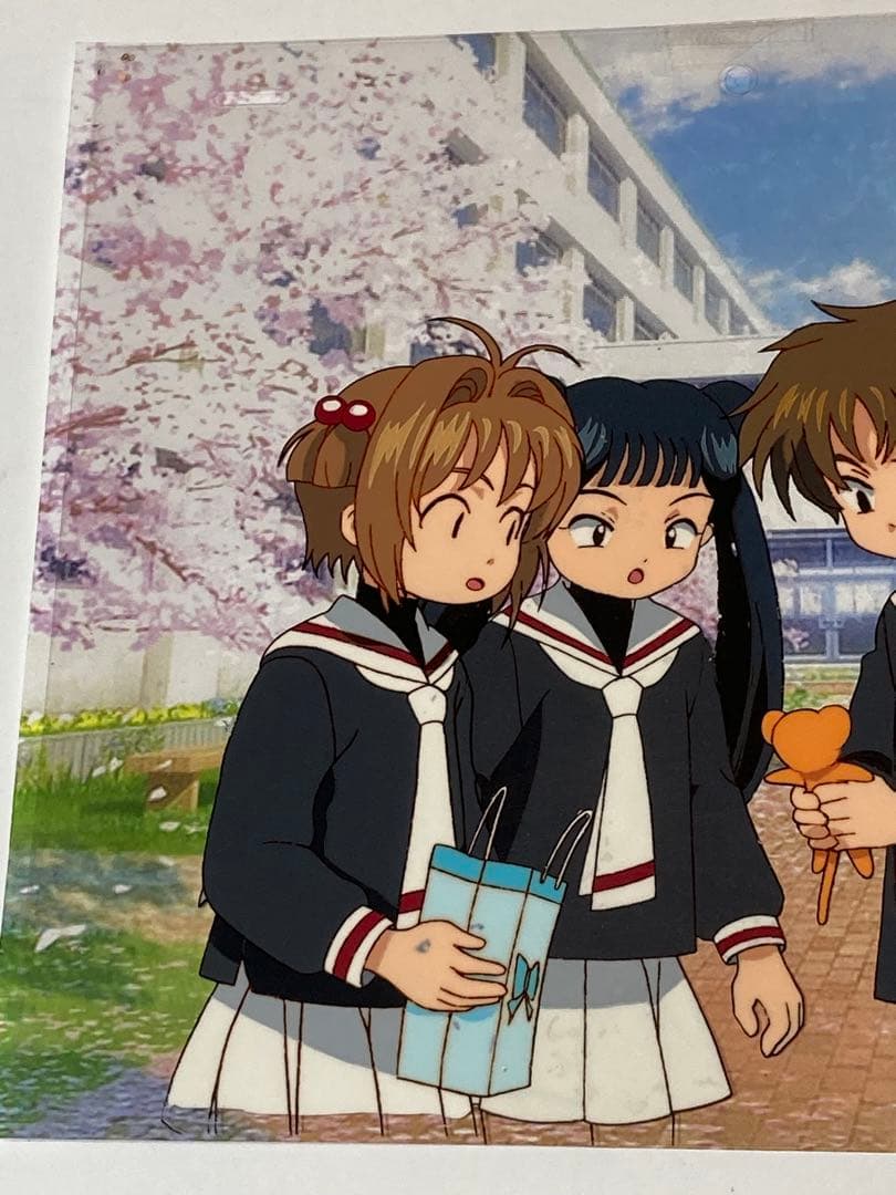 d６０　カードキャプターさくらセル画【さくら達四人】動画・背景画付き