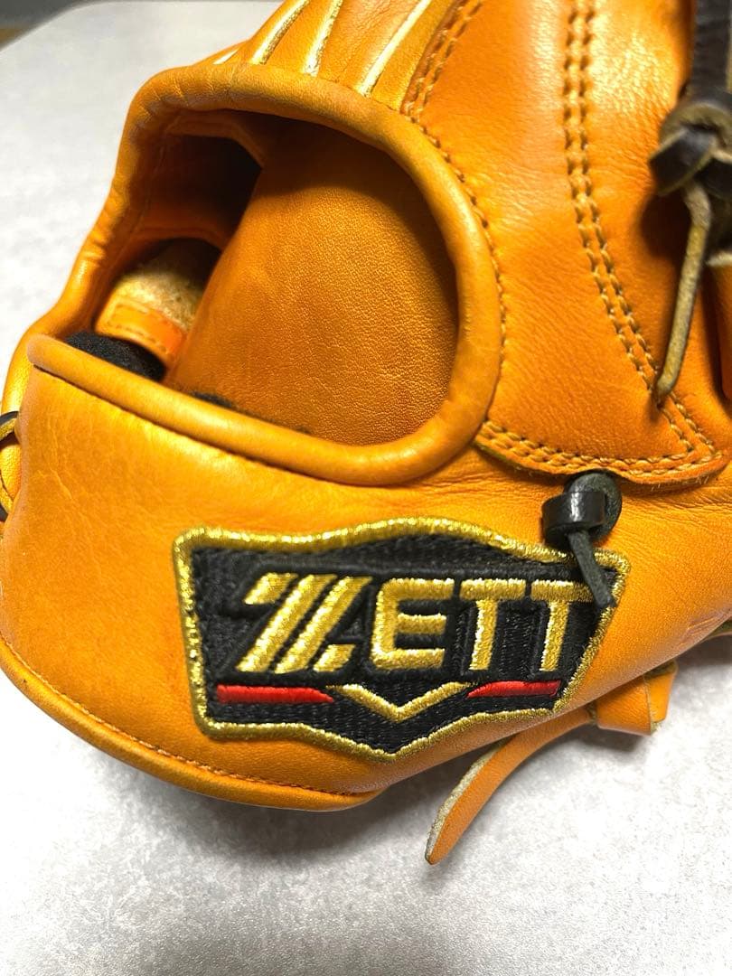 ZETT 軟式グローブ オレンジ　源田モデル　プロステイタス