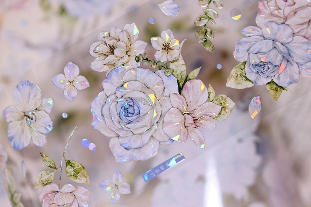 小白家文創《甜梦蓝》海外マスキングテープ　マステ 【2523】