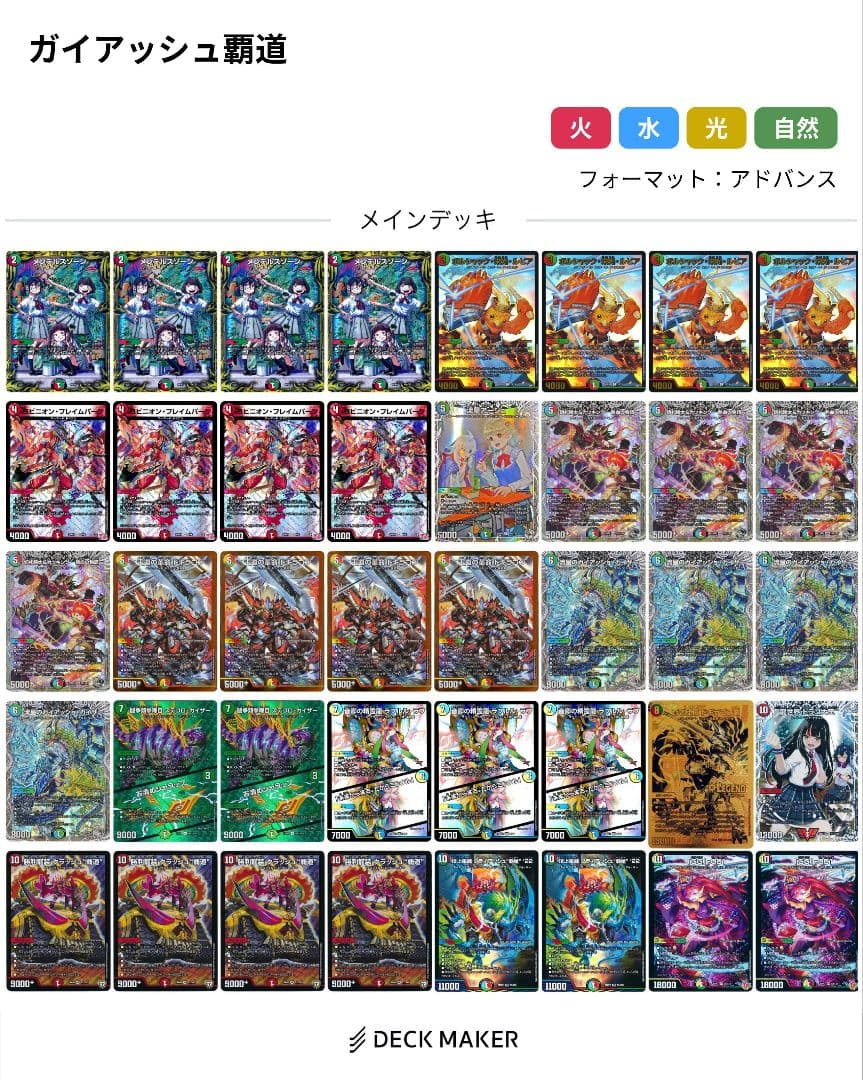 ガイアッシュ覇道デッキ　40枚