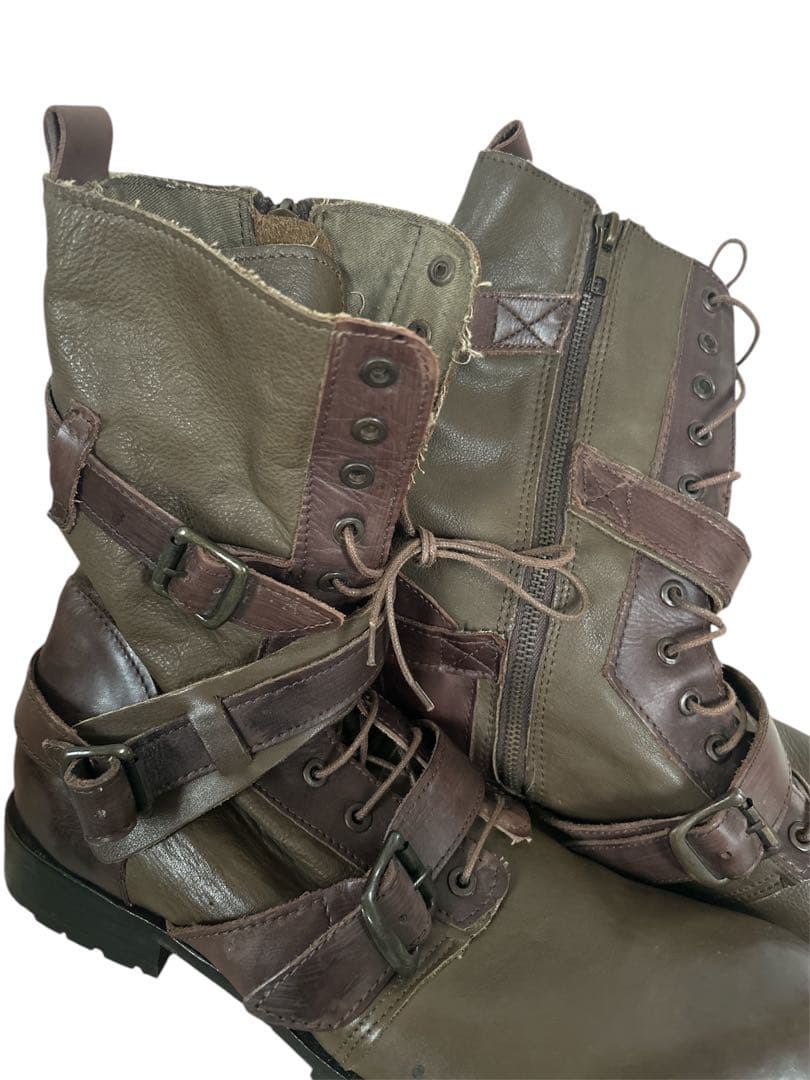 ジャンク品メンズ　ブーツ　 ツイン T2[in] ブラウン ミリタリーブーツ