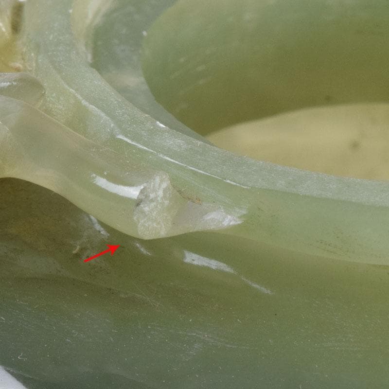 中国　玉石彫刻　雙耳活環　獅子鈕蓋爐　三足香炉　N　8052