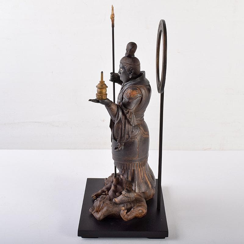 仏教美術　isumu　イスム　樹脂製　レプリカ　毘沙門天像　置物　FR7645B