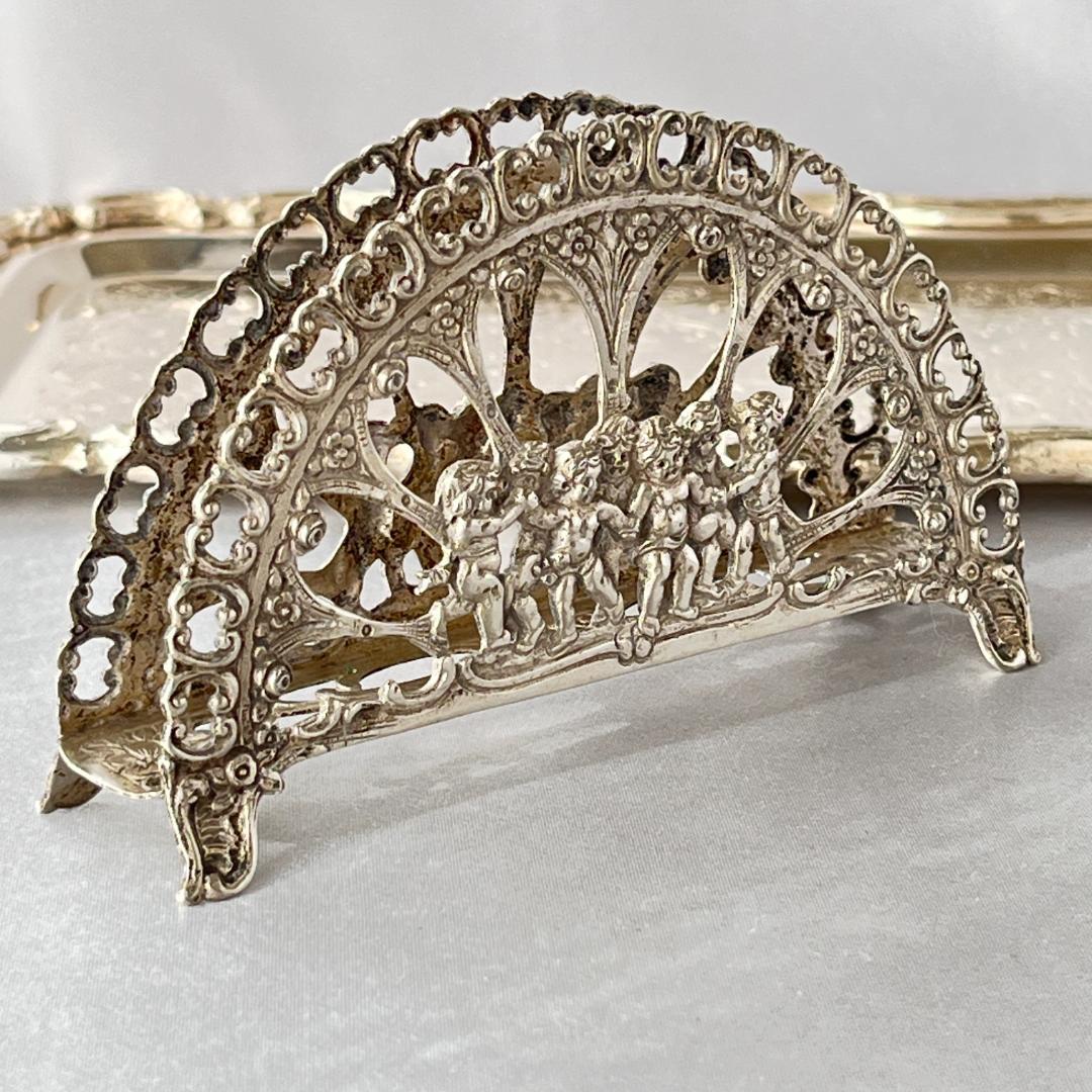 【ドイツ】チュラブの集うのナプキンスタンド 【純銀】ナプキンホルダー