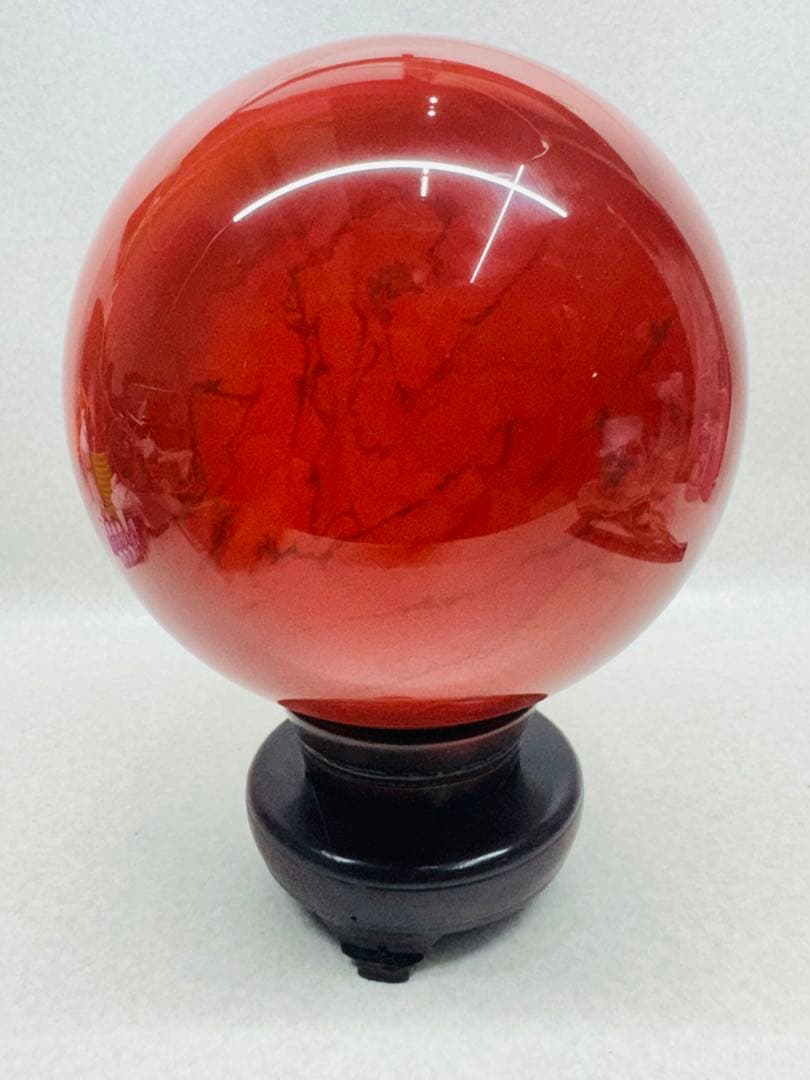 特大 ピンクキャッツアイ クリスタルボール宝石球 20cm 台座付き