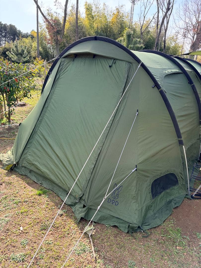 【生産終了カーキ】DOD カマボコテント3M＋いつかのタープ セット