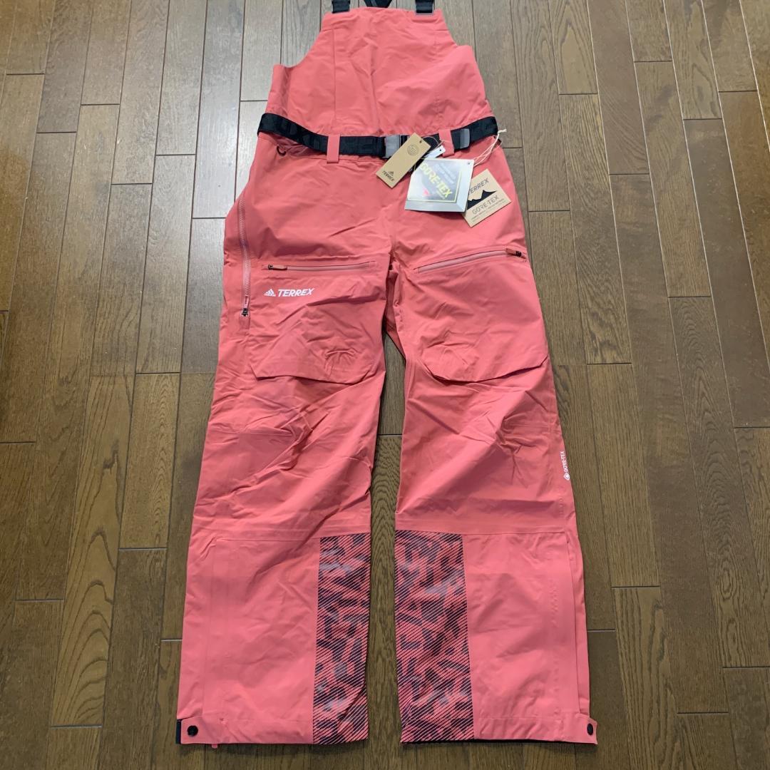 アディダス　ビブパンツ　ゴアテックス　ピンク系　レディースXL