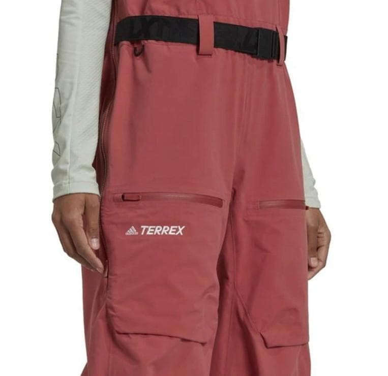 アディダス　ビブパンツ　ゴアテックス　ピンク系　レディースXL