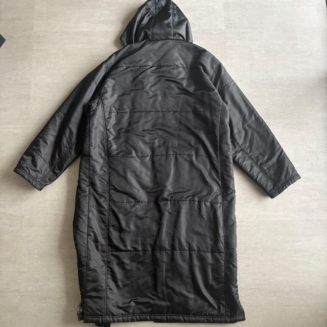YONEX ロングコート ベンチコート ブラック XOサイズ 中綿 フード付き