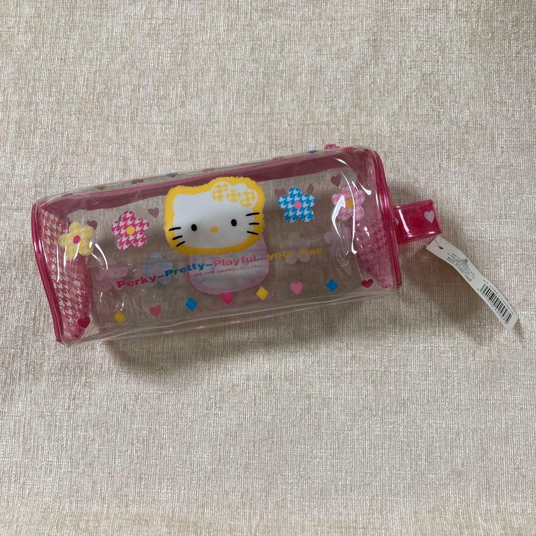 希少　ハローキティ　カオハナ　ビニールポーチ　クリアペンポーチ　1996年