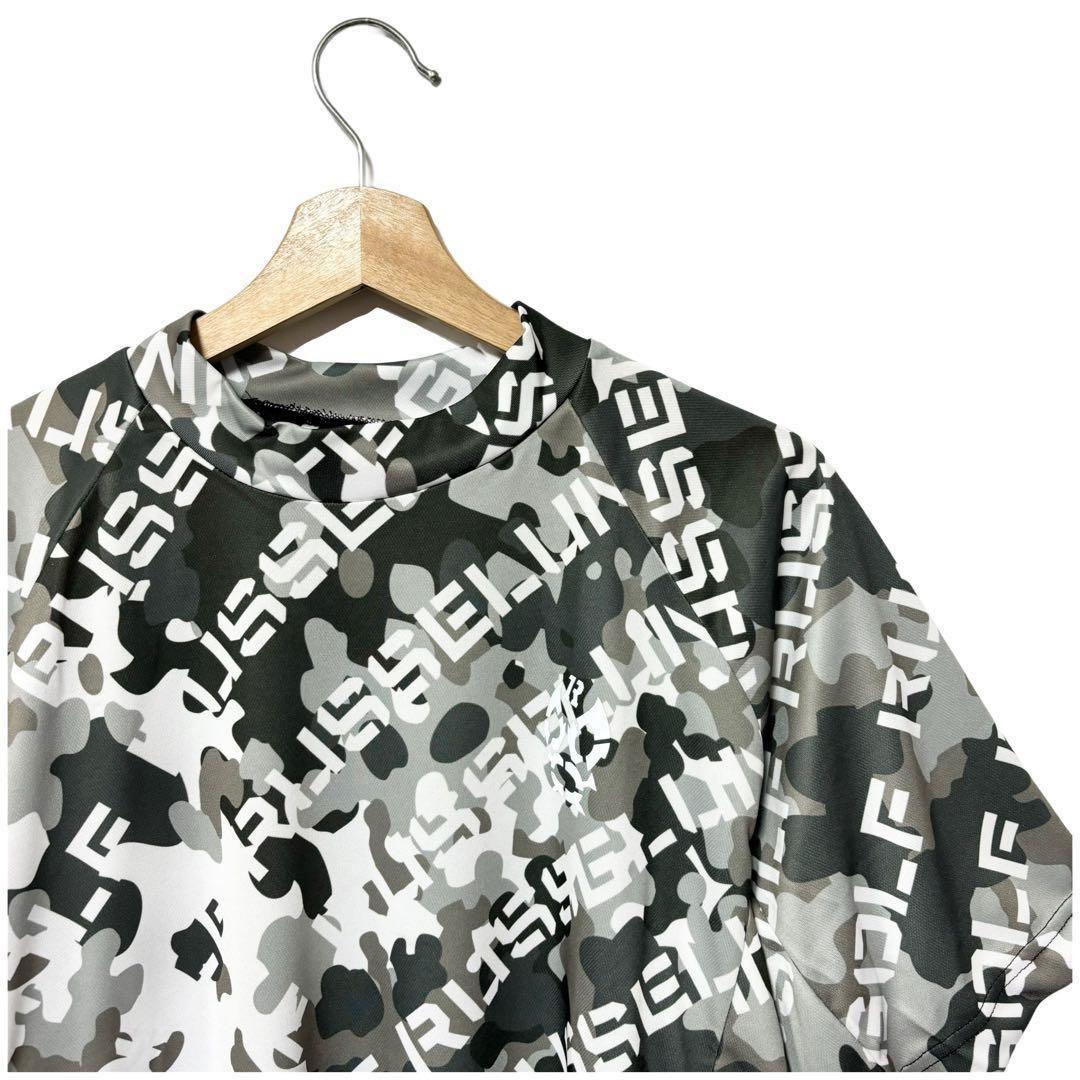 ラッセルノ ゴルフ リフレクター ロゴ SS モックネック セットアップ M