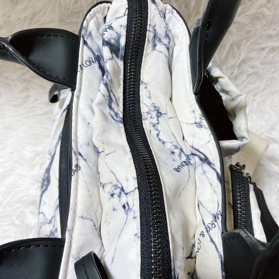 近年モデル⭐️マークアンドロナ　CODE カートバッグ 大理石模様　ゴルフ　白　黒