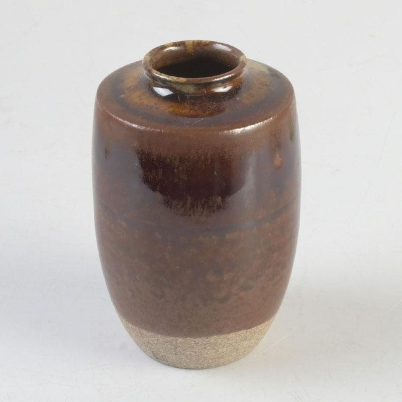 茶道具　高取焼　比古焼　藤崎寿山造　肩衝茶入　仕覆付　共箱　V　9824