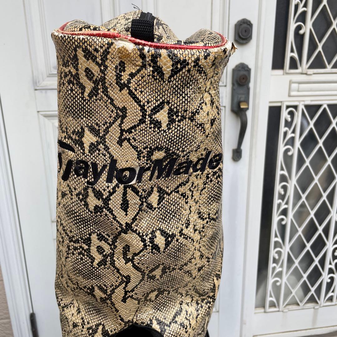 【レア柄】TaylorMadeテーラーメイド キャディバッグ フード付 蛇柄