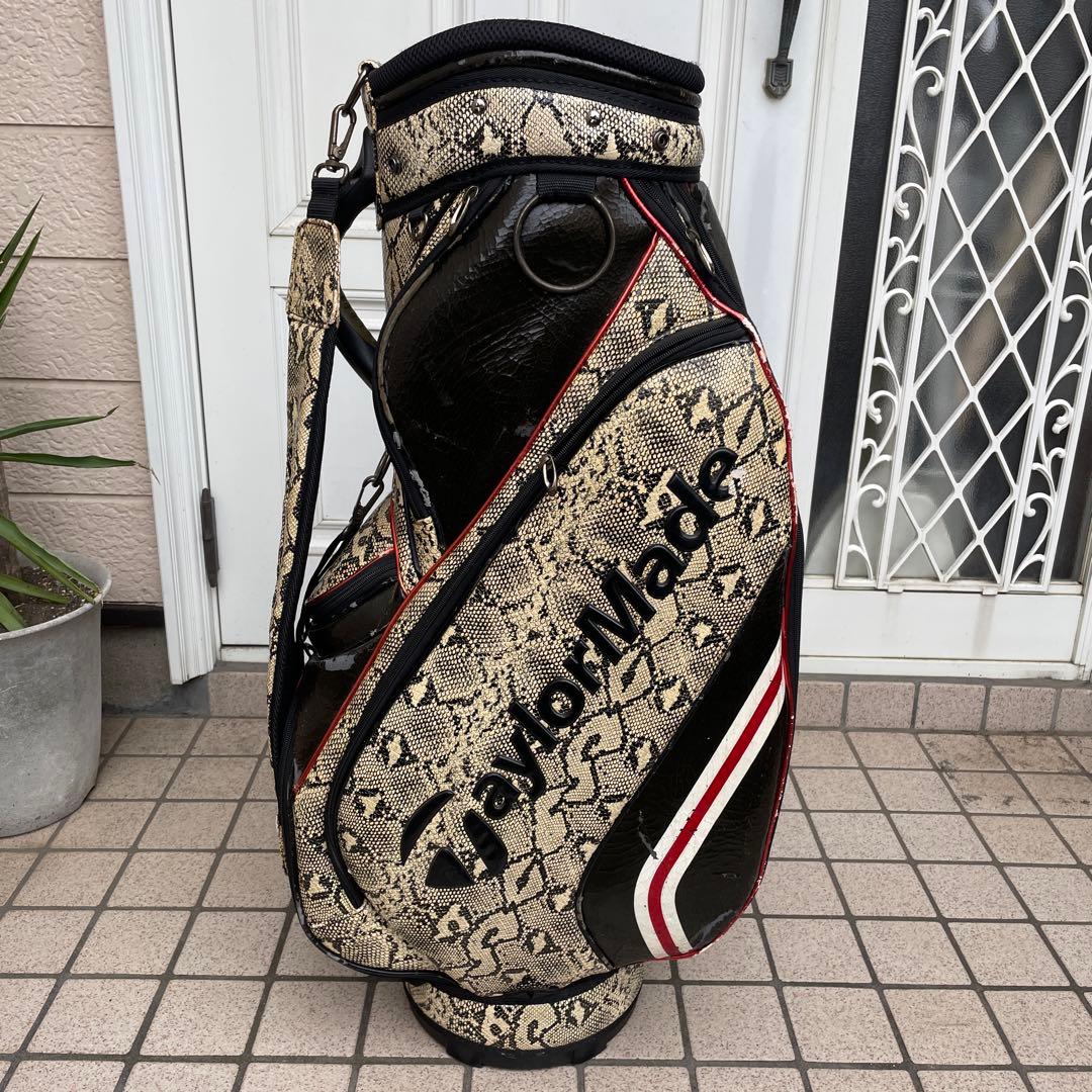 【レア柄】TaylorMadeテーラーメイド キャディバッグ フード付 蛇柄