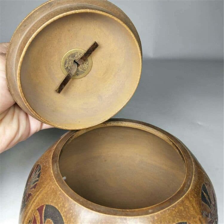 正統中国の元素の京劇の顔の大きいサイズの茶の缶