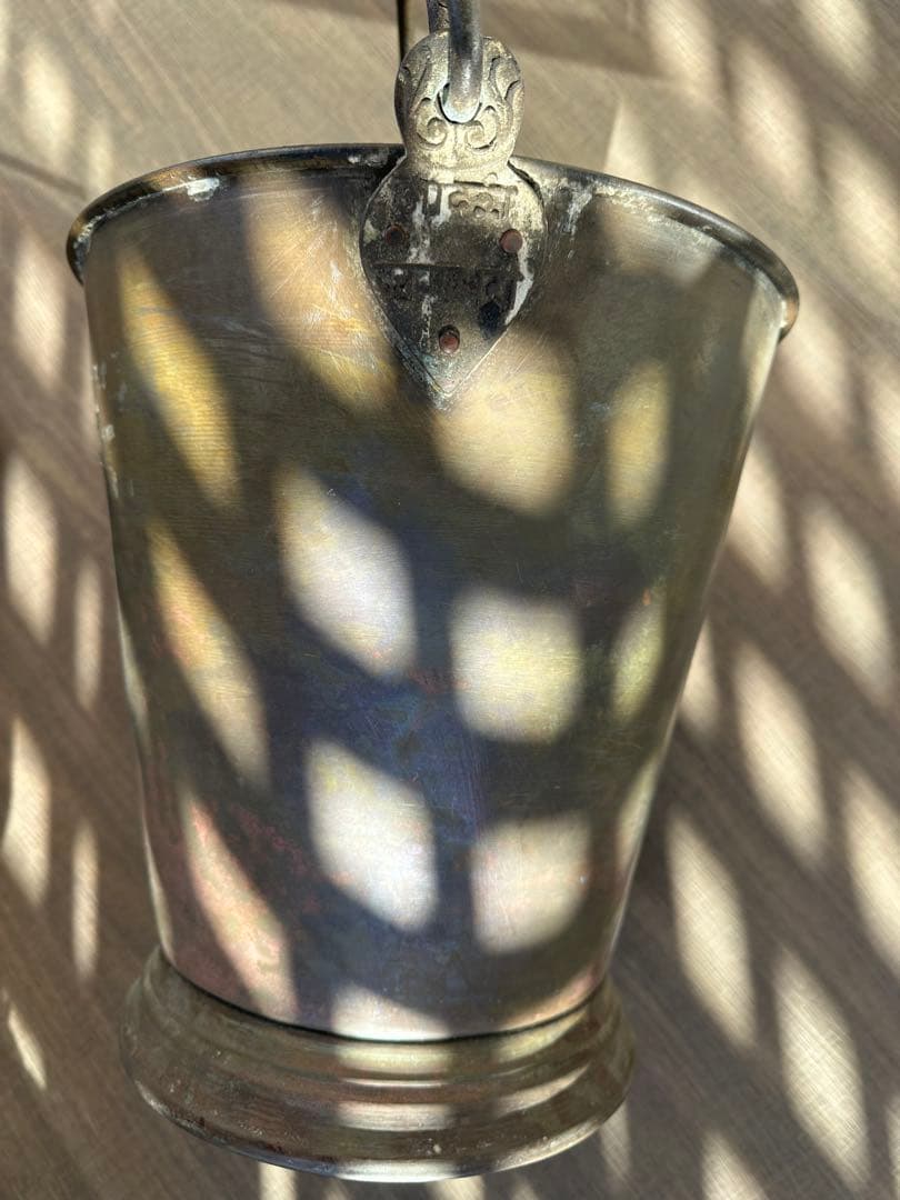 インド　アンティーク　真鍮　バケツ