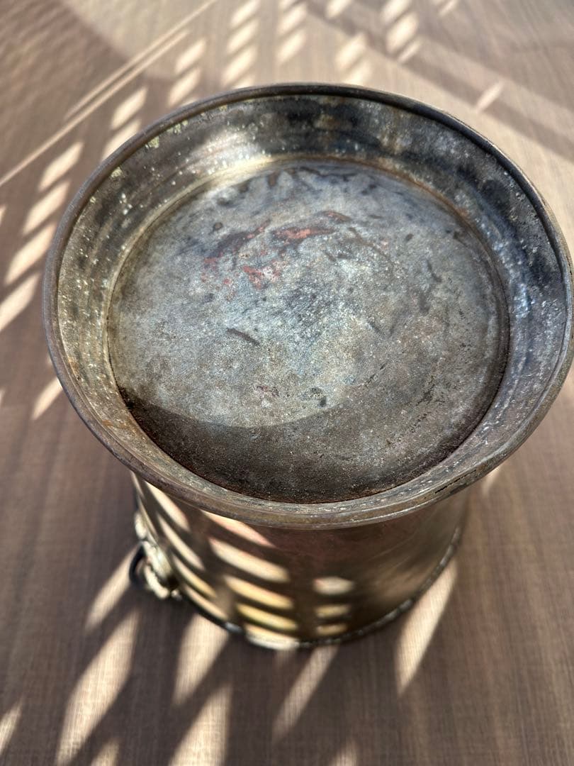 インド　アンティーク　真鍮　バケツ