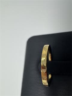 K18ゴールド ハート模様リング 1g 11号 即日発送