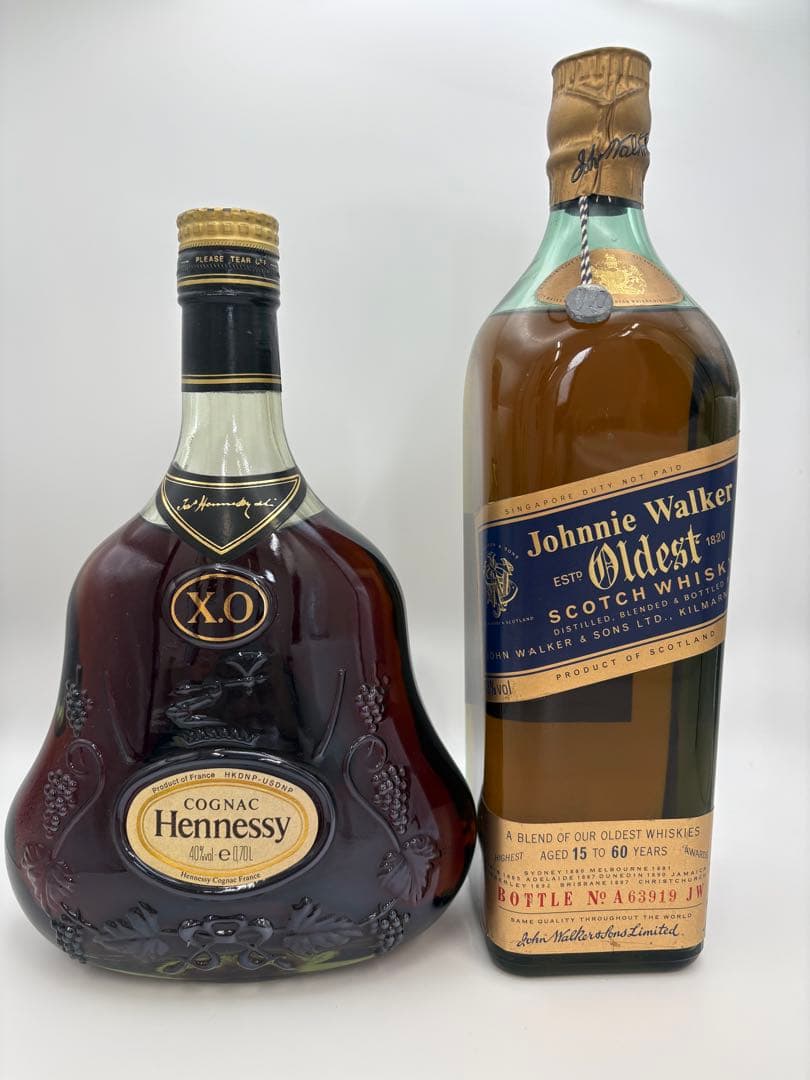 古酒　未開栓　金キャップ　ヘネシーXO ジョニーウォーカー　オールデスト セット