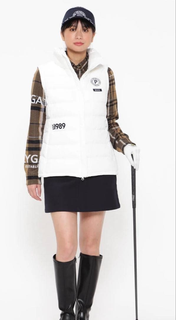 PEARLY GATES チェック柄ボタンダウンシャツ