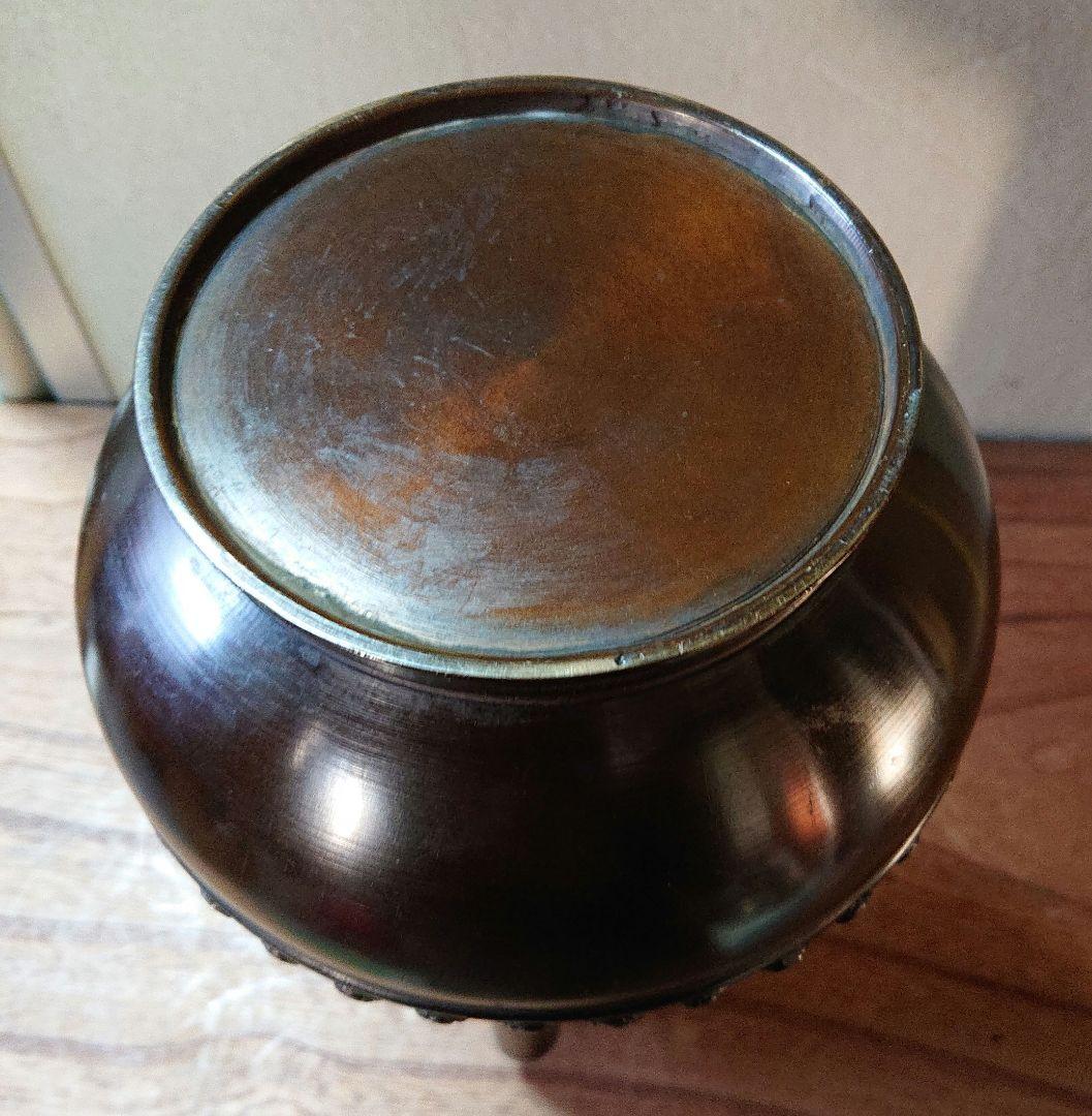 茶道具宗完花押唐銅花入