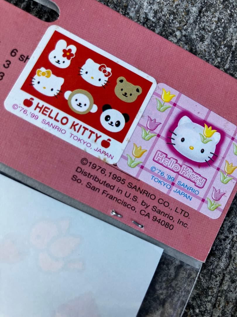 激レア1995年サンリオ海外　ハローキティ レターセット　いちご新聞　平成レトロ