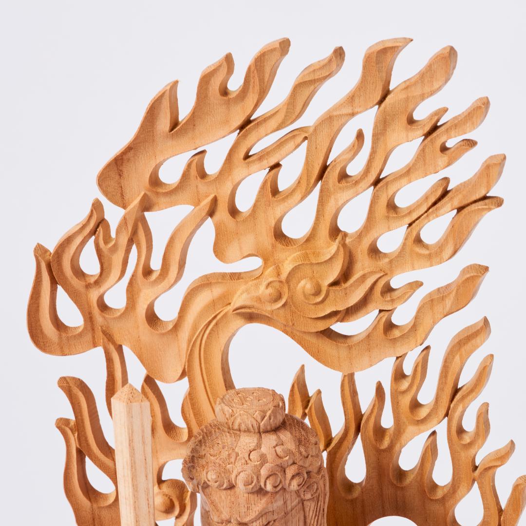 欅　半跏不動明王　３.５寸 #078