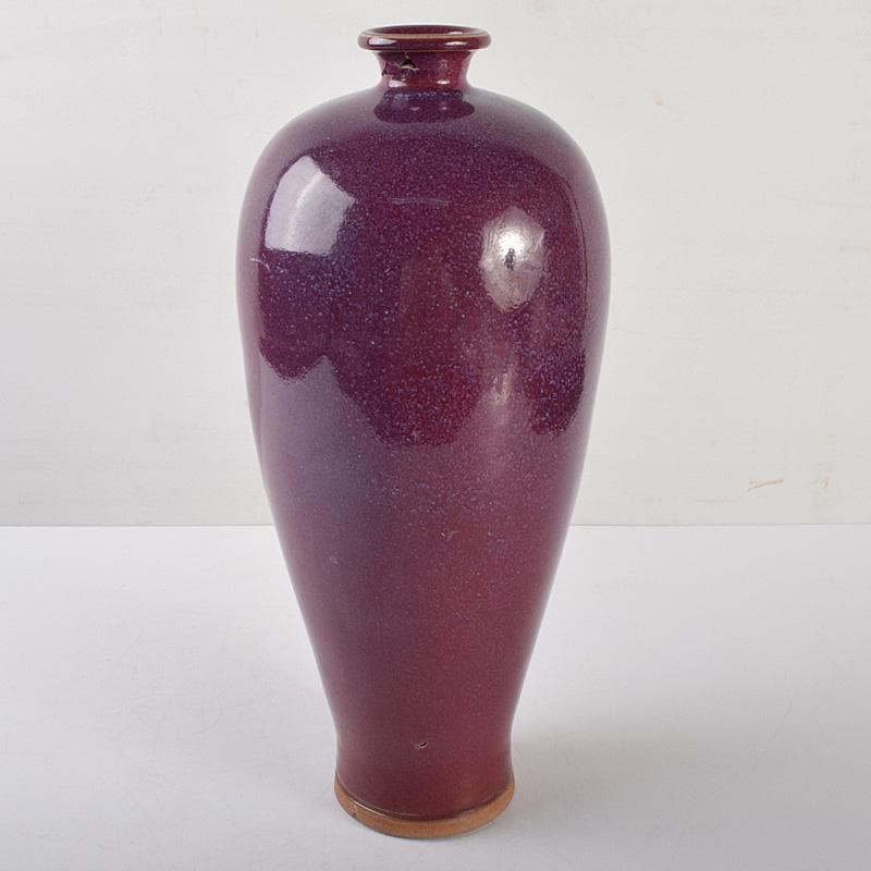 中国　辰砂紅釉　珊瑚釉梅瓶　M　R4734B