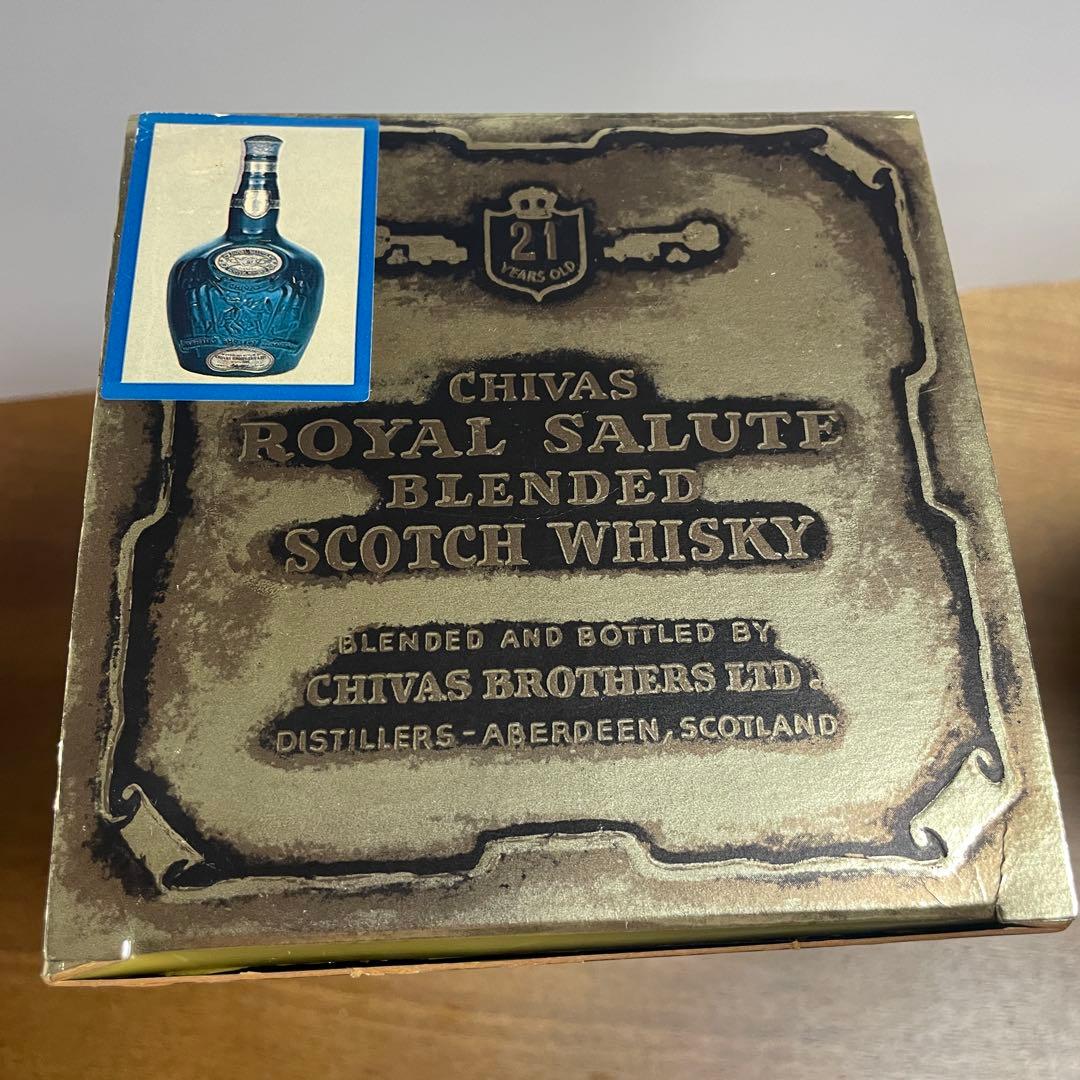 【未開封】ロイヤルサルート　21年　スコッチウイスキー　青ボトル　箱・袋付き