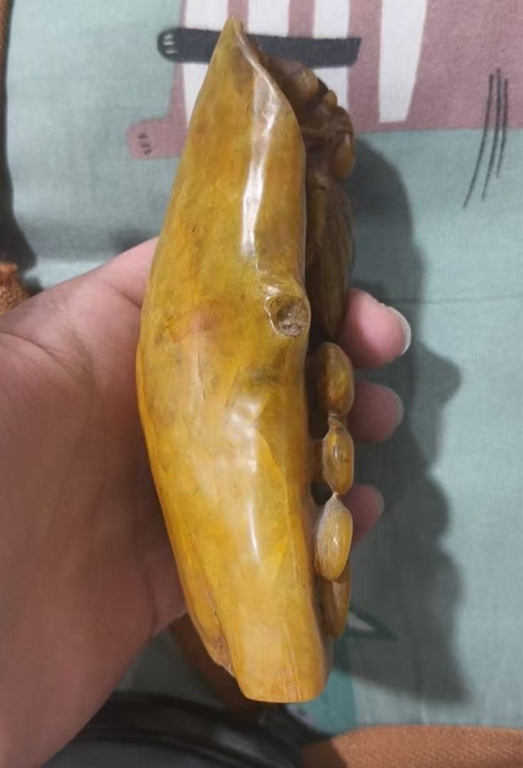 中国古美術・珍蔵木箱付蝉印章・古寿山石・印章・印鉴・書道具・案頭・置物・文房具