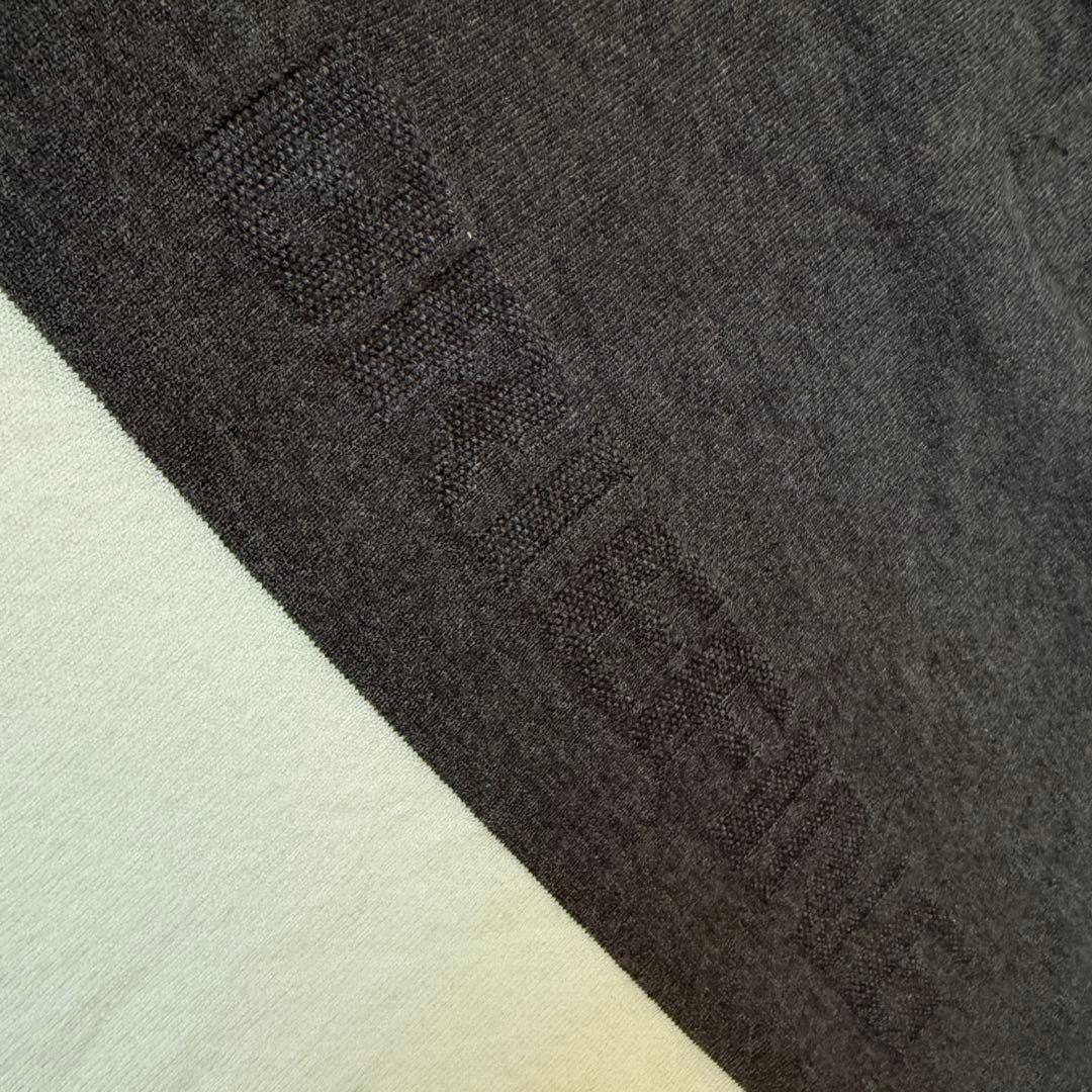 ブリーフィングゴルフ　ニット　S相当　白　グレー　バイカラー　ロゴ入り　セーター