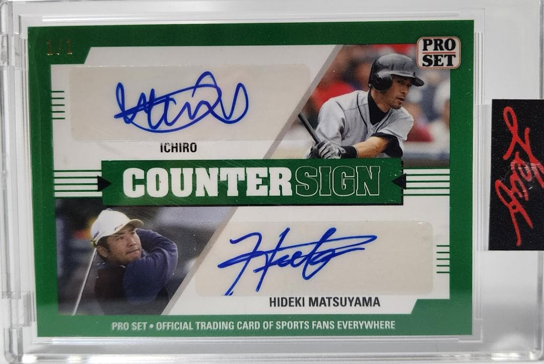 MLB☆イチロー、松山英樹 21 LeafProSet 1枚限定直筆サインカード