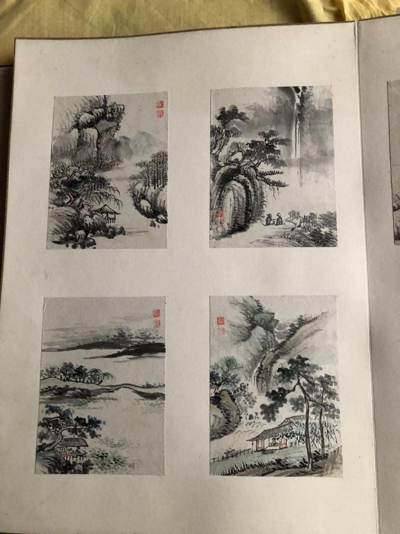昭和初期　新潟画家　水墨画　江戸から昭和頃　画集　合計82枚　作者名２枚目にあり