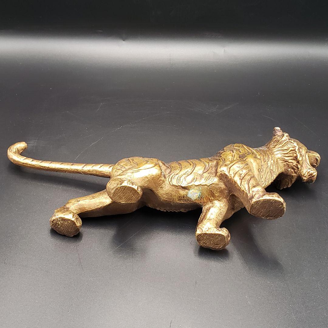 ⑰美術鋳物 虎置物 寅 啓裕作 美術工芸品 干支