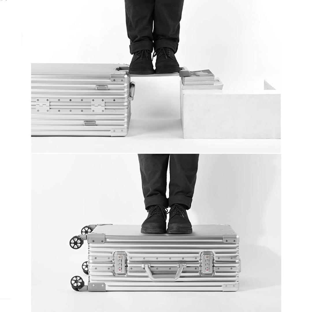 超軽量 アルミフレーム キャリーケース 耐衝撃 TSAロック付　ブルー