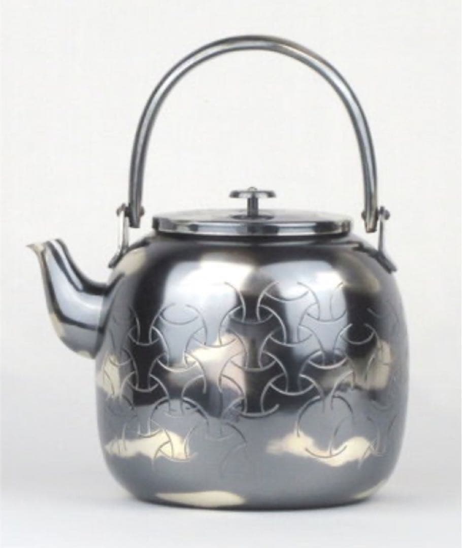 m*m様 茶道具 銀いぶし独楽繋水次薬缶やかん水注薬缶 銀製 清五郎作