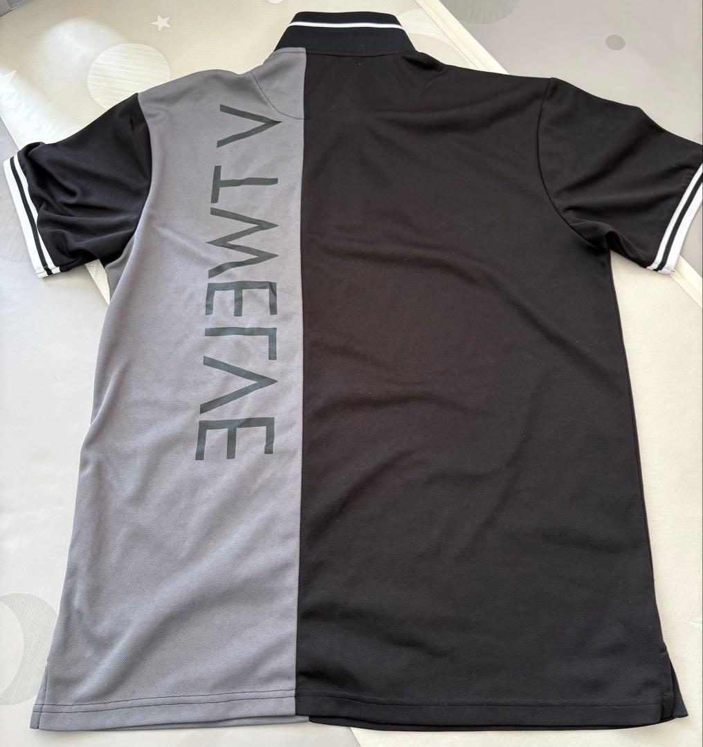 V12 ブラック/グレー ポロシャツ XL