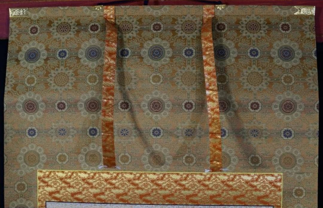 掛軸 仏画『西国三十三ヶ所御朱印』絹本 肉筆 掛け軸 Y01281-2