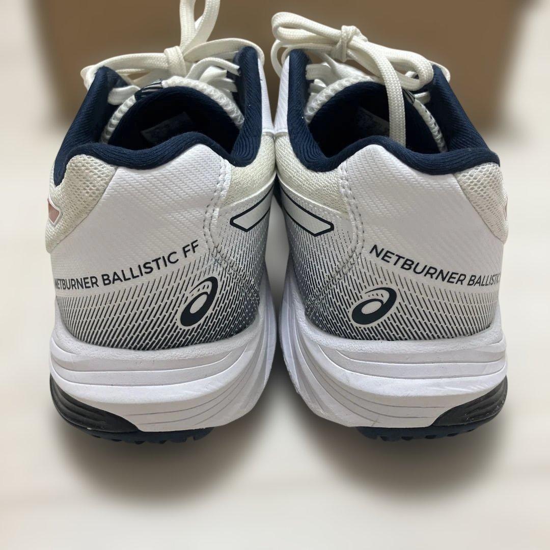 ASICS バレーボールシューズ ホワイト/ネイビー/ゴールド　24.5cm