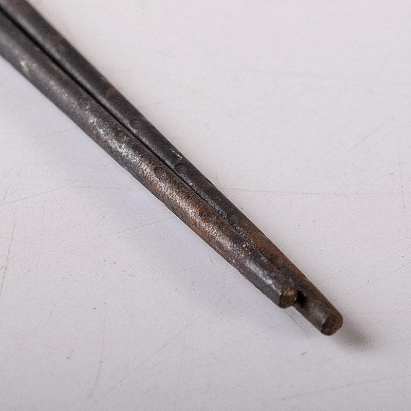 煎茶道具　明珍宗之作　鉄製　火箸　共箱　V　7808