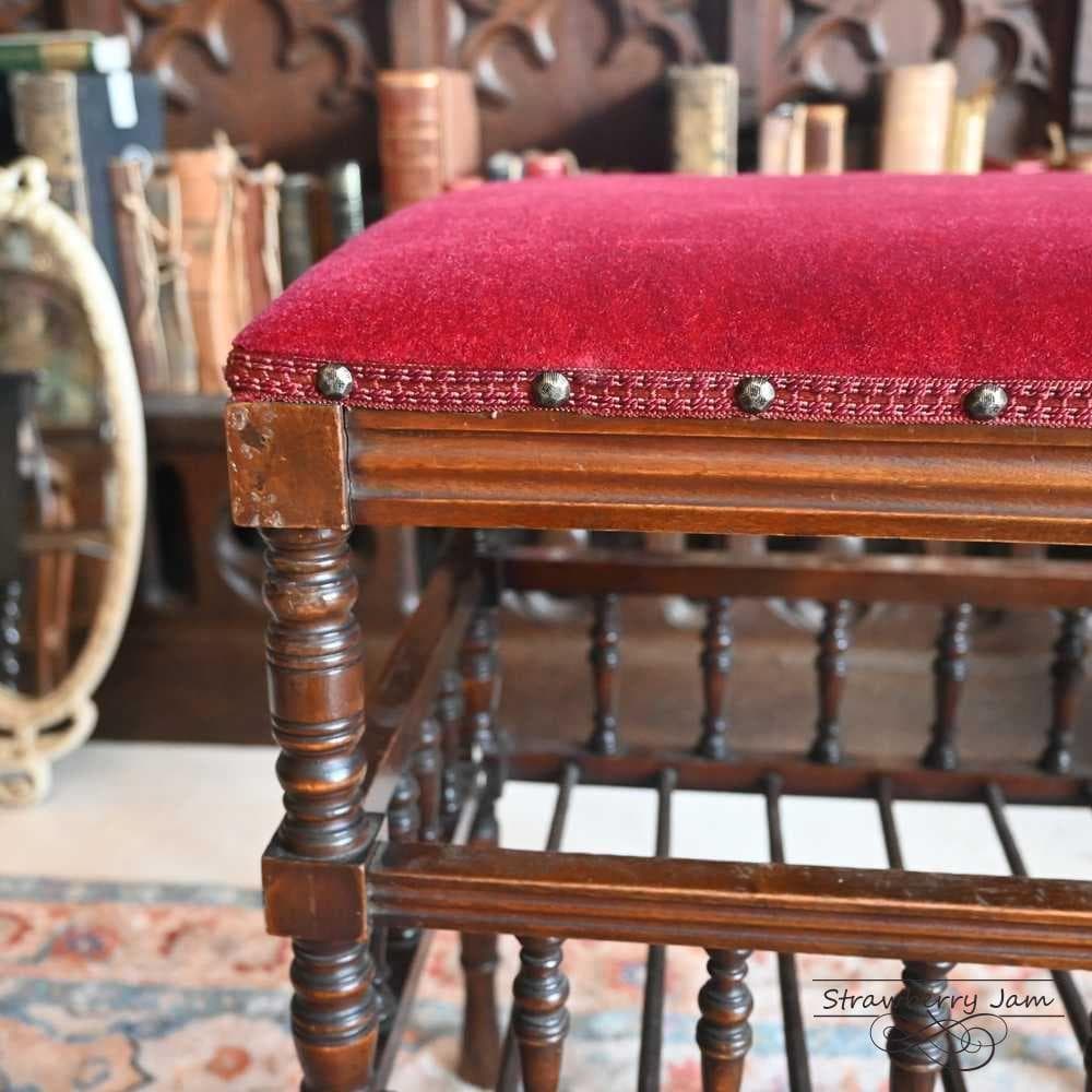 L3705-17 英国アンティーク スツール ピアノスツール 収納スツール