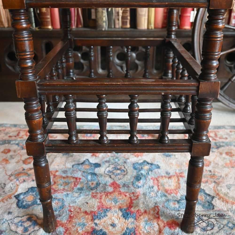 L3705-17 英国アンティーク スツール ピアノスツール 収納スツール