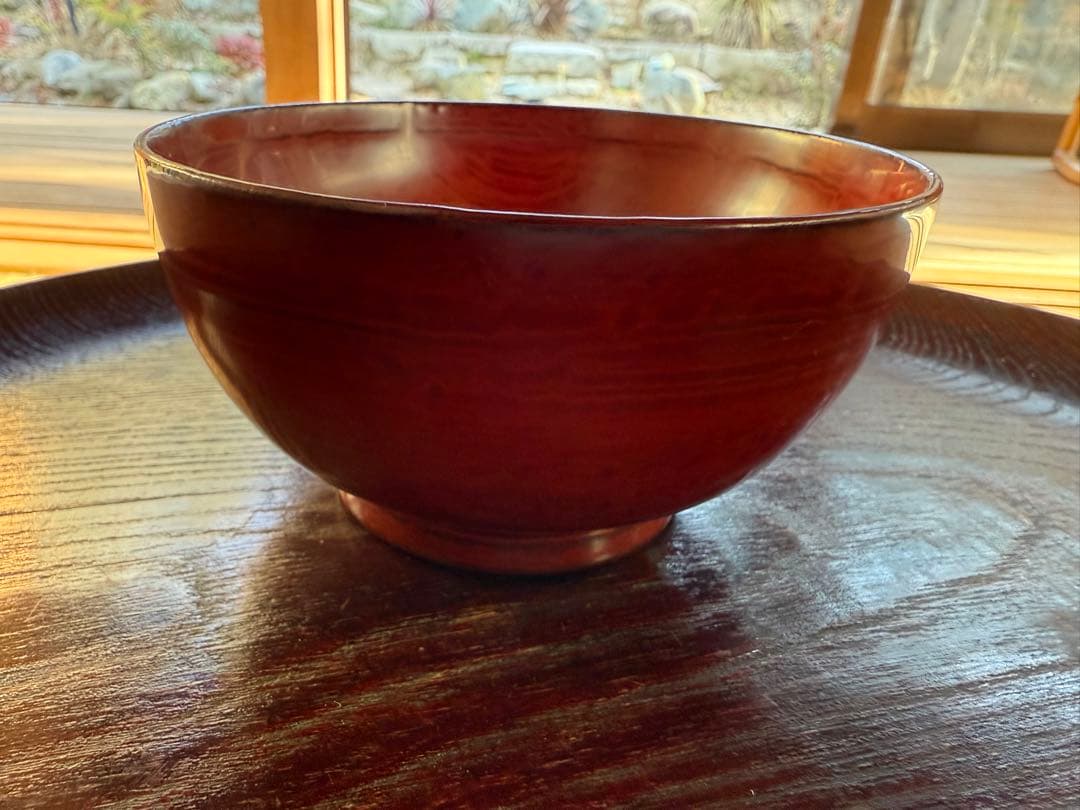 極上逸品！輪島塗 角偉三郎 作　正倉院朱塗り小椀（五つ星）➁