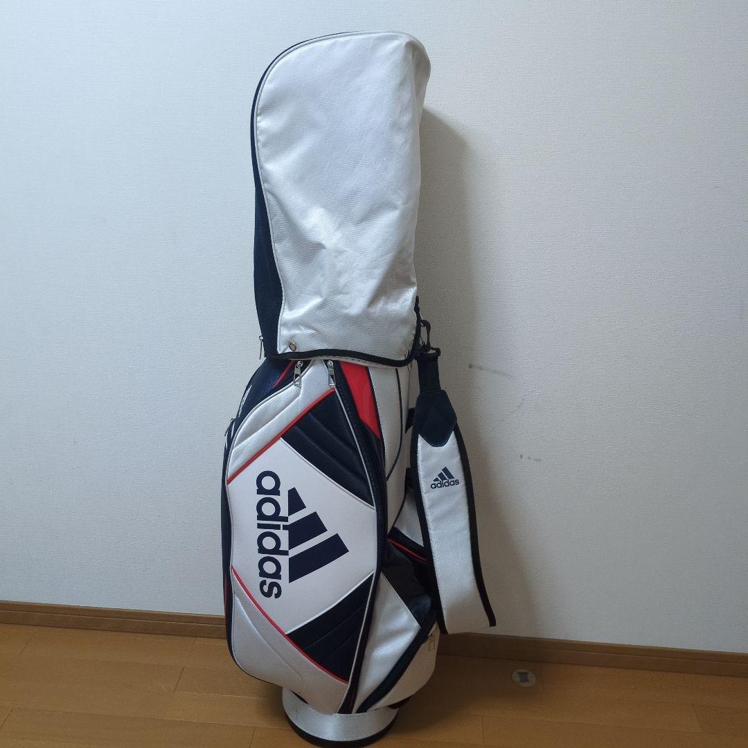 adidas キャディバッグ ホワイト/レッド/ブルー