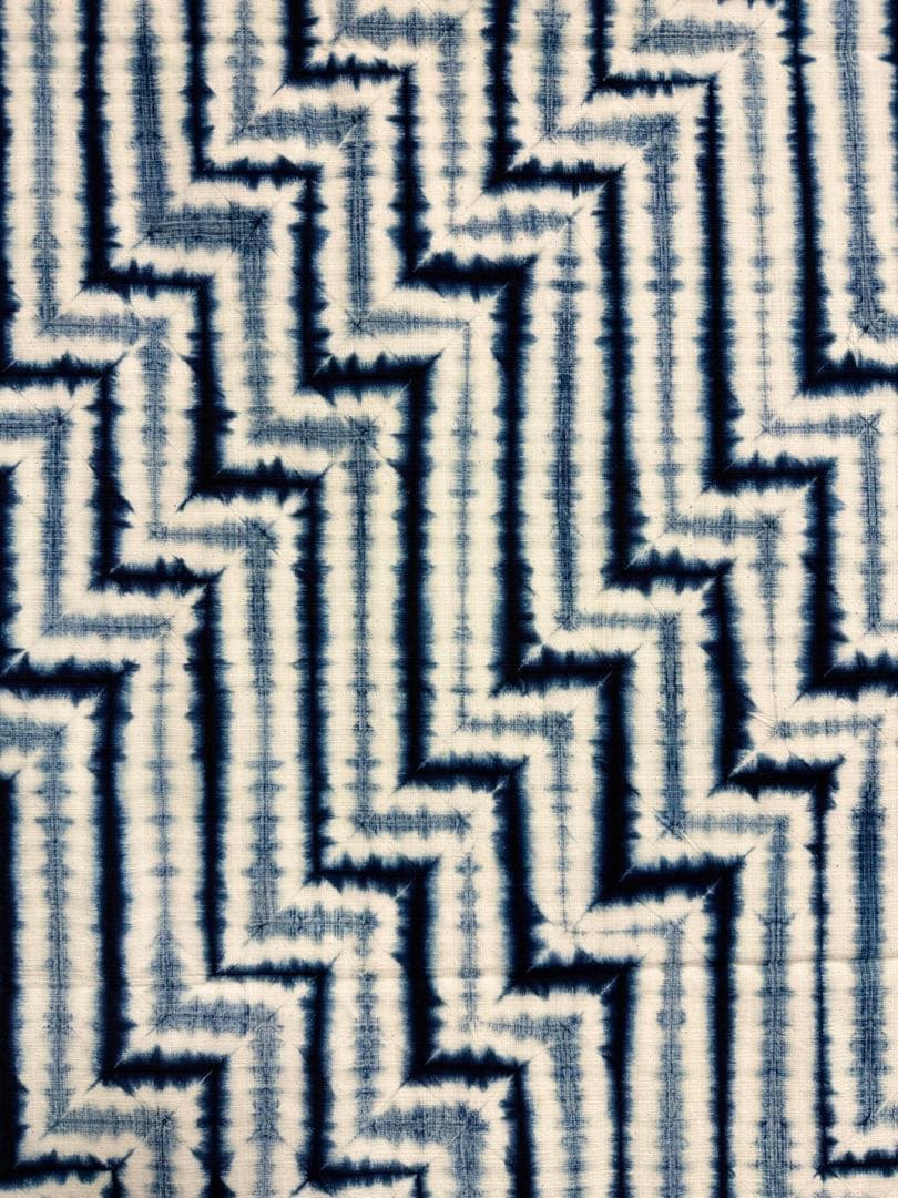 N「片野元彦」藍染絞り作家 有松鳴海絞り 希少天然藍染古布 和装着物 民藝